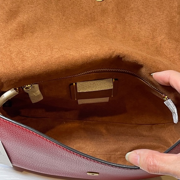 Coach Legacy Ruby Red Shoulder Bag with Brass Hardware - Picture 13 of 15